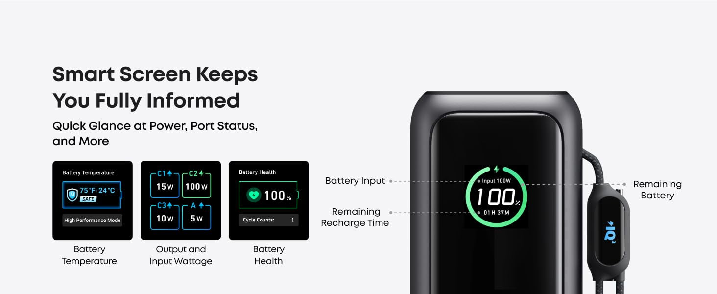 Hi-Res Display Power Bank