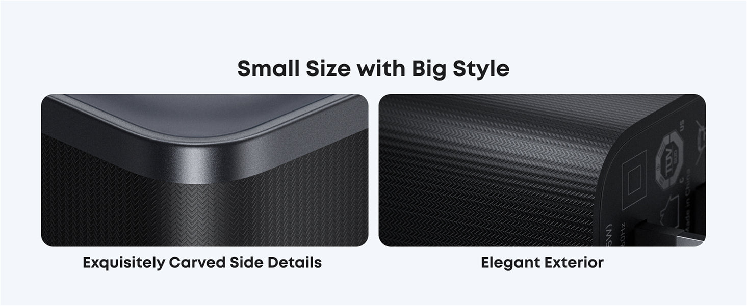 Black electronic device with 'Nillkin' branding, showcasing small size with big style.