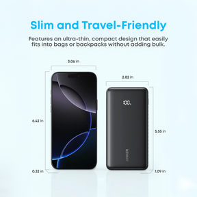 Anker Zolo Power Bank High-Speed Portable Charger with Built-in-USB-C (22.5W, 20,000mAh)