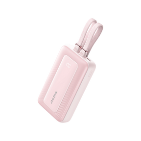 Pink luggage tag with a strap on a white background