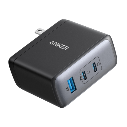 Anker power adapter with multiple USB ports on a white background