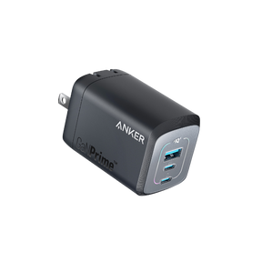 Anker GaN Prime charging adapter with dual USB ports on a white background