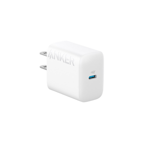 Anker USB-C power adapter on a white background