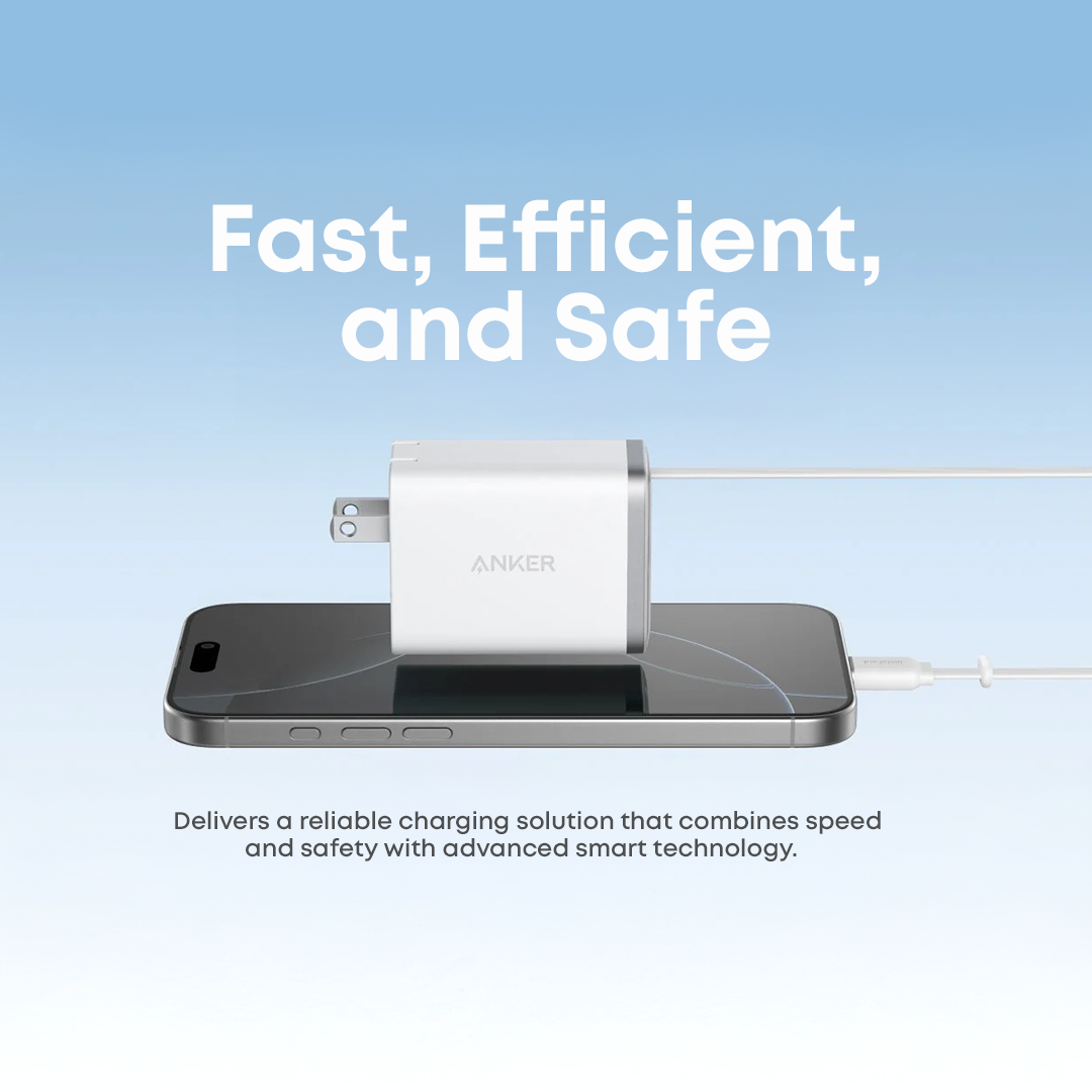 Anker Nano 35W USB-C Fast Wall Charger with Built-in USB-C Cable