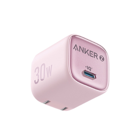 Anker power adapter with '30W' and 'IQ+' text on a white background