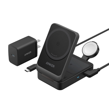 Anker 3-in-1 MagGo Wireless Charging Station Black