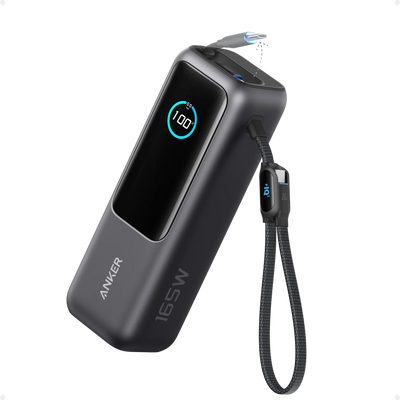 Anker 25000mAh 165W | Laptop Power Bank with Retractable Cables