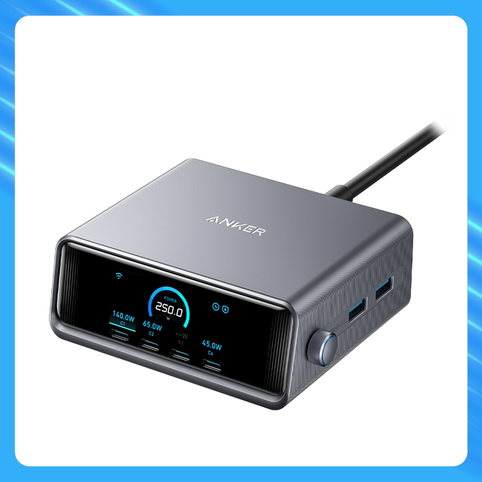 Anker Prime Charger (250W, 6 Ports, GaNPrime)