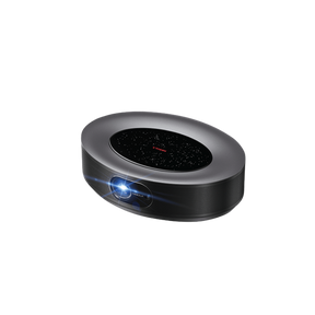 Black projector on a white background