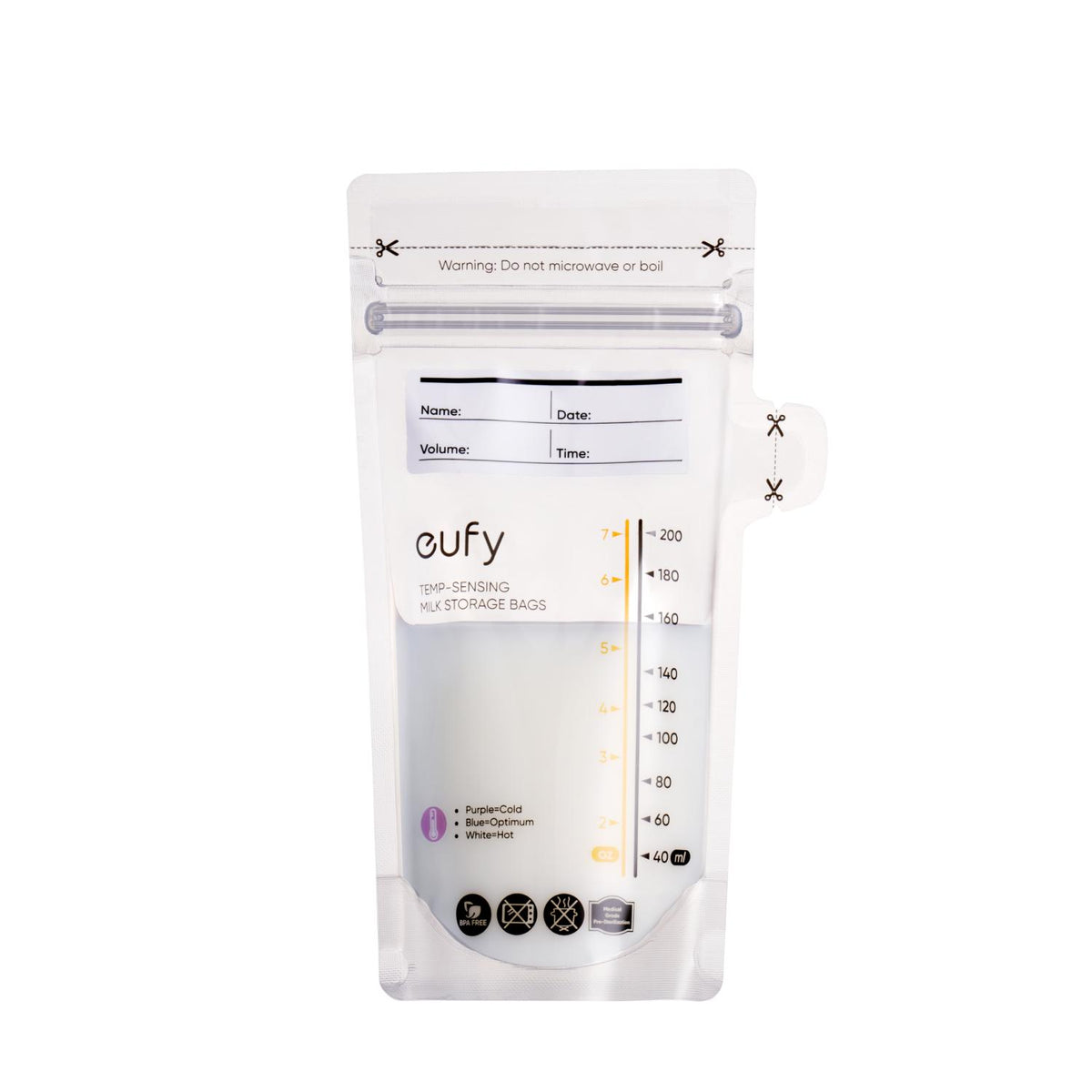 Eufy Temp-Sensing Breast Milk Storage Bags (10 Bags)
