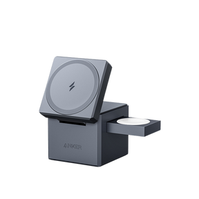 Anker wireless charging station on a white background