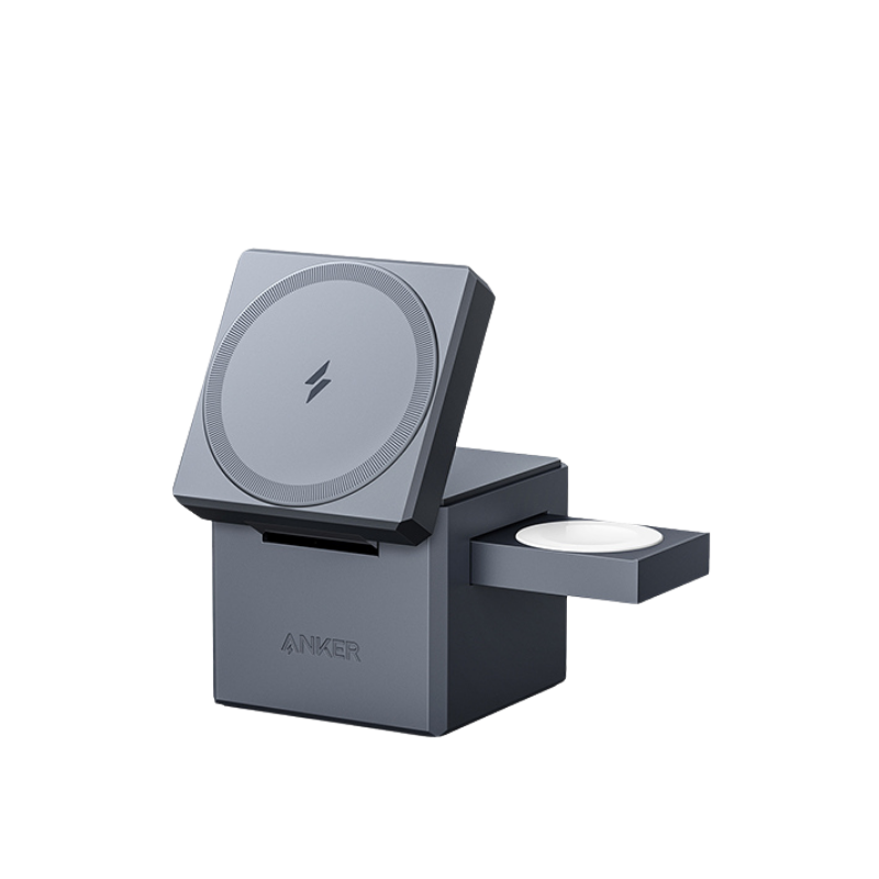 Anker wireless charging station on a white background