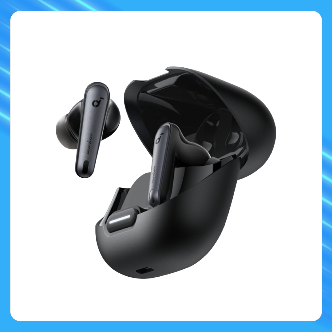 soundcore Liberty 4 NC wireless ANC earbuds in black with charging case, Anker Philippines