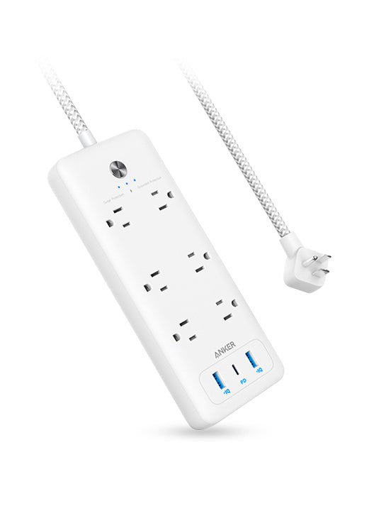 Anker USB C Surge Protector PowerPort Strip, 6 Outlet & 3 USB (30W)