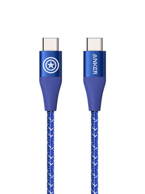 Anker Marvel Powerline+ II USB-C to USB-C Cable 3ft Blue