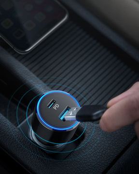 Anker PowerDrive Speed+ 2 Car Charger in Blue